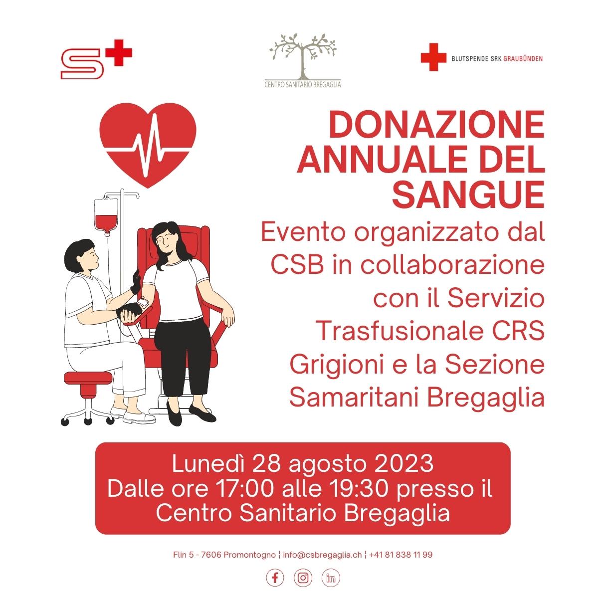 28 agosto 2023: ottava edizione della giornata di donazione del sangue